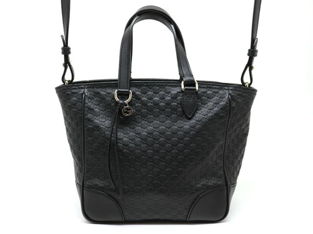 Gucci bag Microguccissima handbag shoulder black calfskin